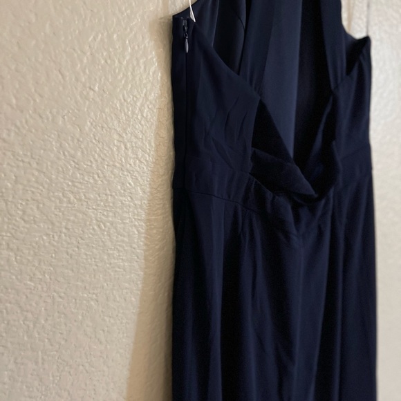Confidently Charismatic Navy Blue Backless Halter Maxi Dress - Picture 6 of 8